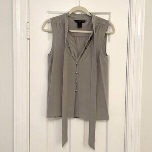 Marc by Marc Jacobs 100% Silk Tank with Button Detail and Tie Sash